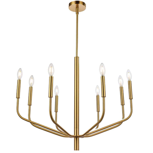 Dainolite Eleanor 8 Light Chandelier Aged Brass Lamp|Lustre Eleanor de Dainolite avec fini laiton vieilli et 8 ampoules