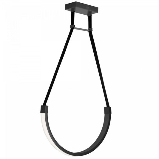 Dainolite Regan LED Suspension 30w Noir Mat Blanc Silicone Diffuseur Lampe|Luminaire suspendu Regan de Dainolite en silicone blanc qui diffuse la lumière, avec fini noir mat et ampoule à DEL de 30 W