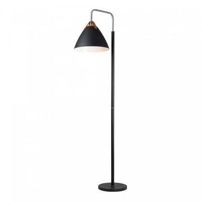 Lampadaire Tote Noir &amp; Laiton|Lampe à pied Tote noire et laiton