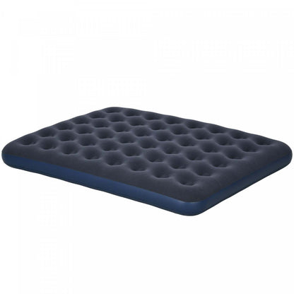 Matelas pneumatique Outsunny Queen, lit double gonflable, bleu foncé