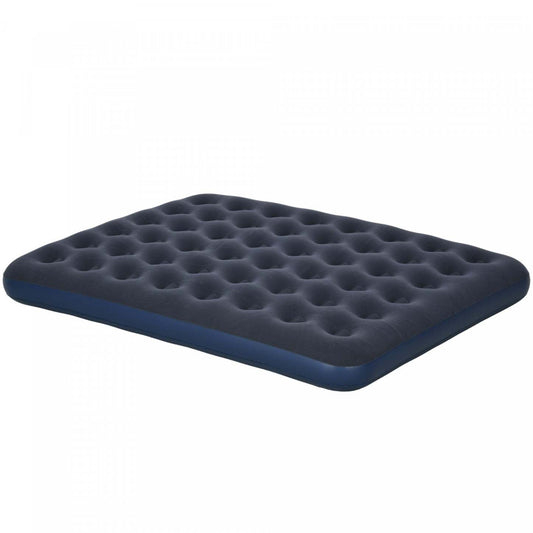 Matelas pneumatique Outsunny Queen, lit double gonflable, bleu foncé