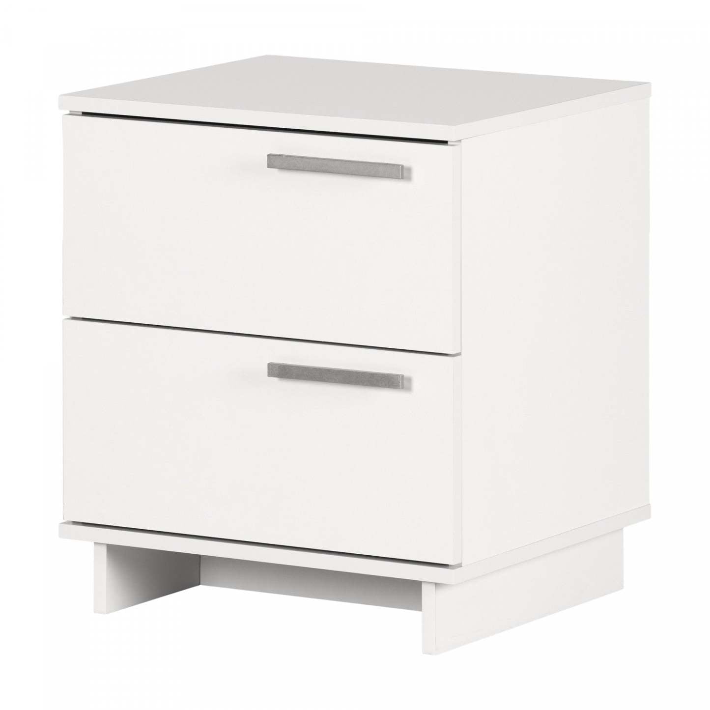 Cavalleri Nightstand with 2 Drawers - Pure White|Table de nuit Cavalleri à 2 tiroirs - blanc solide