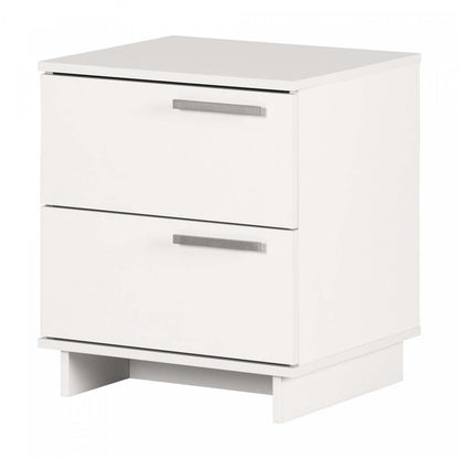 Cavalleri Nightstand with 2 Drawers - Pure White|Table de nuit Cavalleri à 2 tiroirs - blanc solide