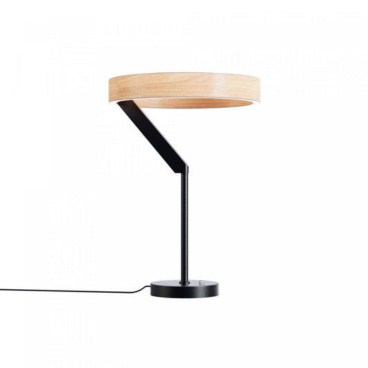 18 Lampe de table LED design coudée noir mat | Lampe de table à DEL de 18 po noir mat de conception inclinée
