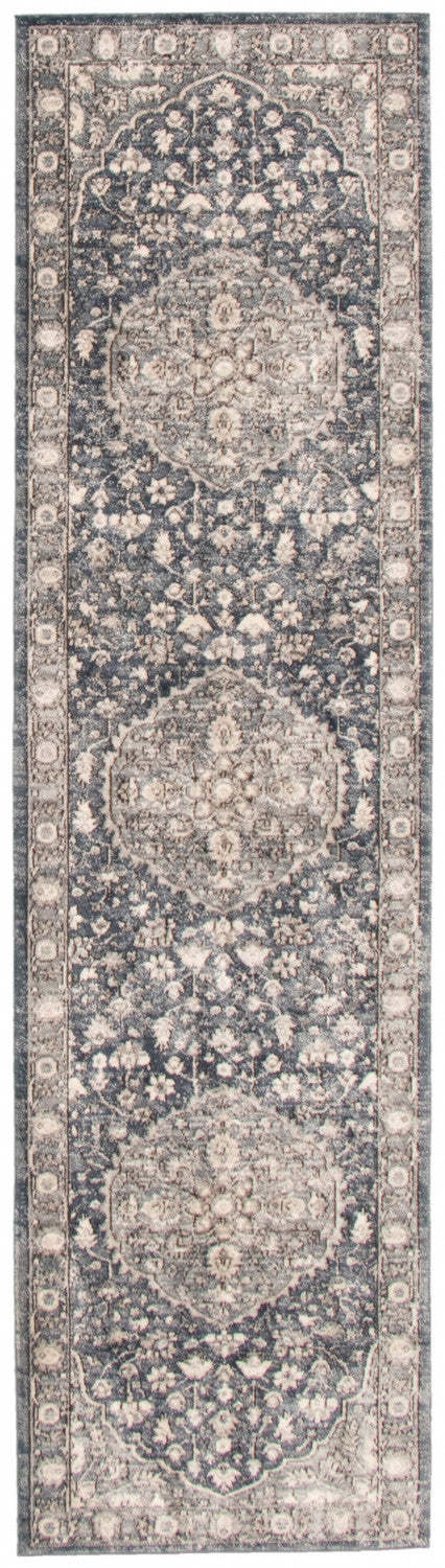 Octavian Tabriz Grey Area Rug - 2'7 x 8'2|Carpette Octavian Tabriz gris - 2 pi 7 po x 8 pi 2 po| D2ADBMPV