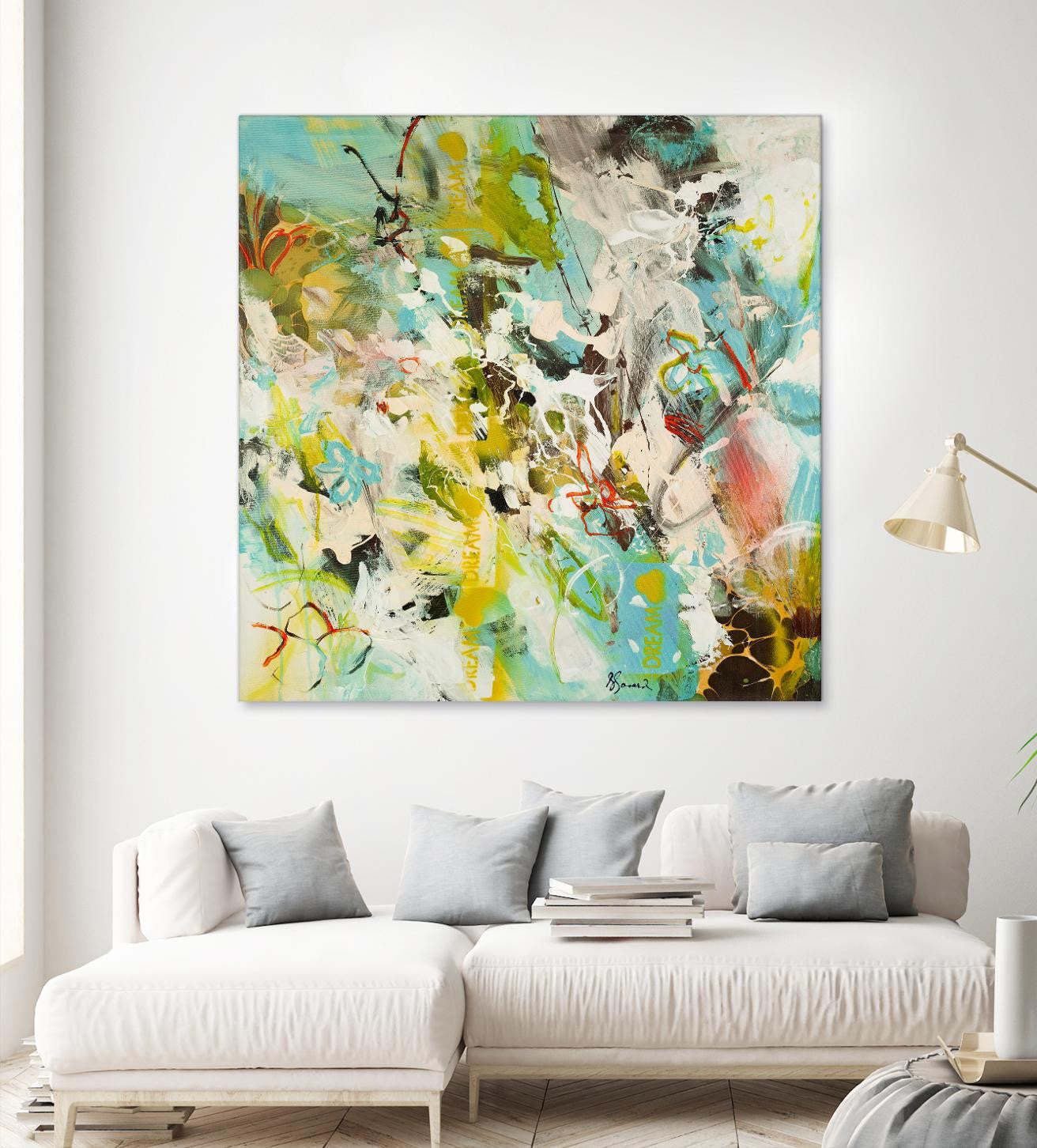 Œuvre d'art murale géante « Sweet Dream I » 54 x 54