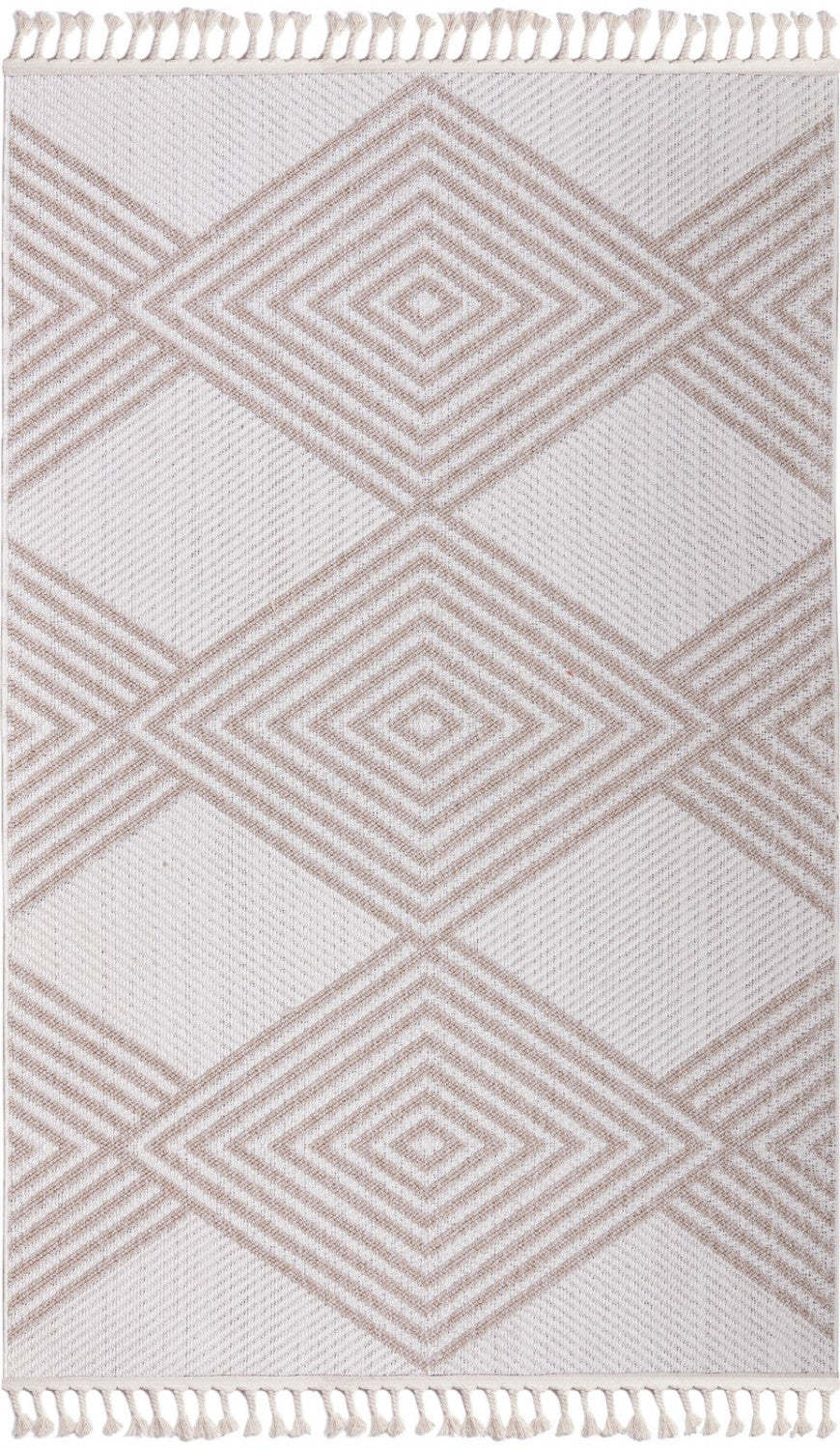 Tapis intérieur/extérieur blanc Athena - 5,3 X 7,6 | Tapis Blanc D'intérieur/Extérieur Athena - 5.3 X 7.6
