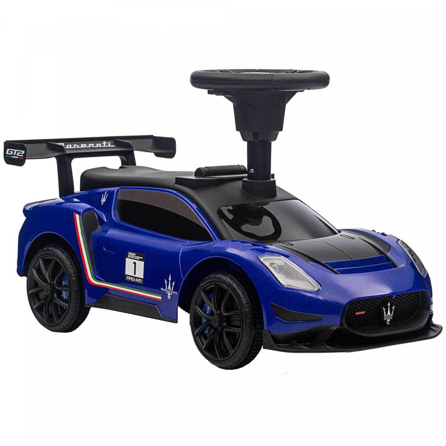 Qaba Maserati Gt2 Voiture Pour Bébé Licenciée, Jouet À Pousser Pour Tout-Petits, Style Voiture Coulissante Pour Enfants W|Qaba Voiture Coulissante Pour Bébé Sous Licence Maserati Gt2 Avec Rangement Sous Le Siège, Musique,