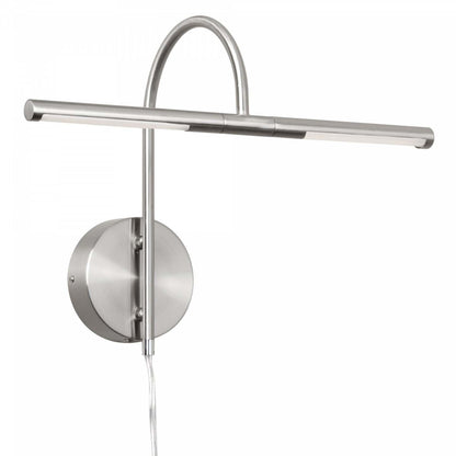 Dainolite Display/Exhibit LED Picture Light 6w Satin Chrome Finish Lamp|Lampe pour affichage d'image de Dainolite avec finition en chrome satiné et ampoule LED de 6 W