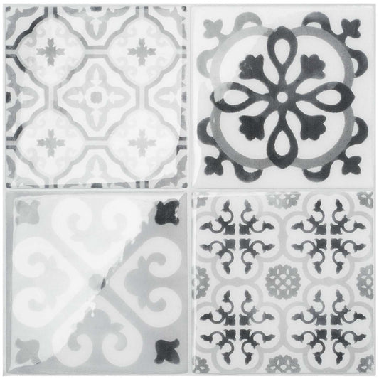 Smart Tiles peler et coller 4 feuilles 9 x 9 dosseret - Vintage Bartoli