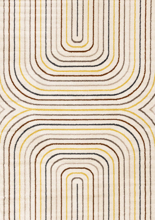 Tapis Marley multicolore double arc-en-ciel - 5'3 x 7'7|Tapis Marley multicolore à 2 arcs-en-ciel - 5 pi 3 po x 7 pi 7 po