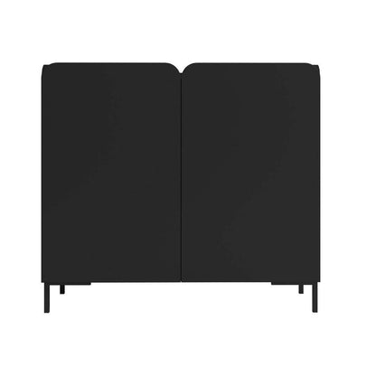 Manhattan Comfort Mid-Century Modern Bogardus 4-Shelf Accent Cabinet - Black|Armoire décorative Bogardus de Manhattan Comfort de style moderne du milieu du 20e siècle avec 4 tablettes - noire
