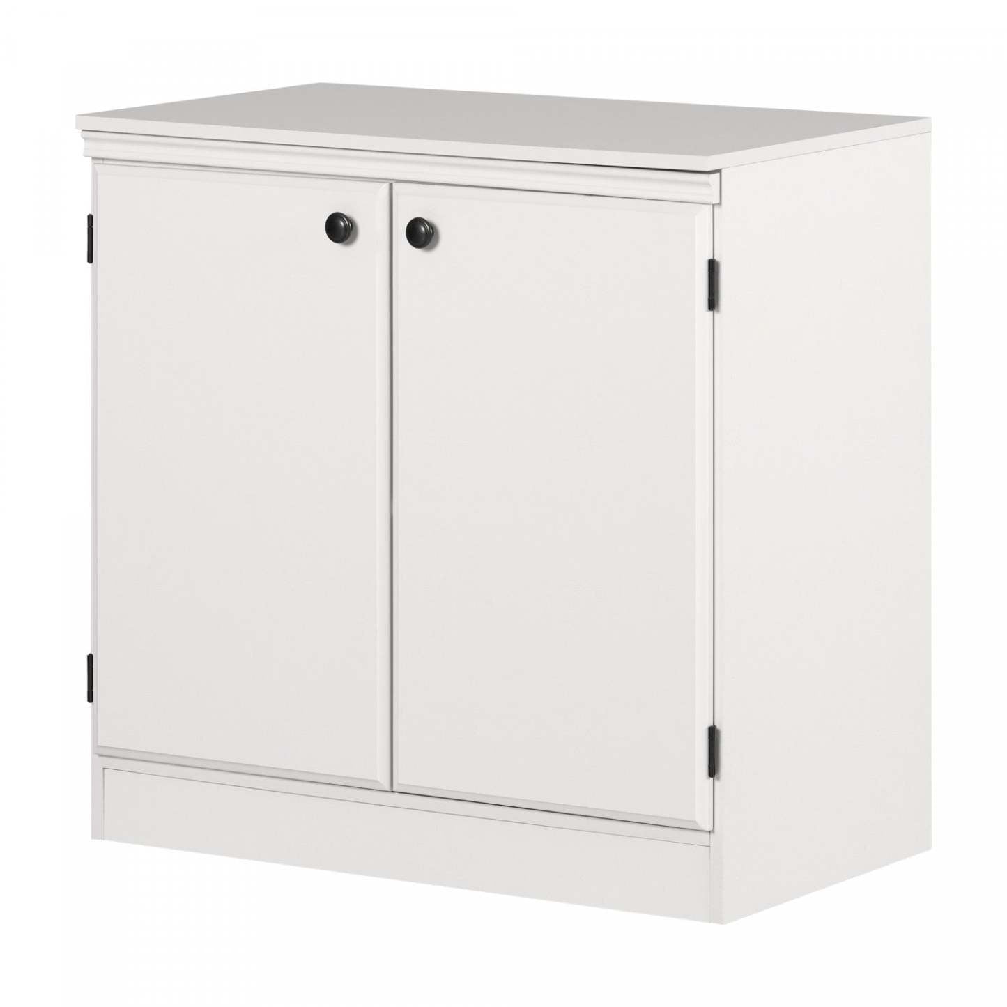 Morgan Petite armoire de rangement à 2 portes - Blanc pur | Morgan Armoire De Rangement 2 Portes - Blanc Solide
