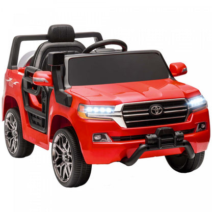 Qaba Voiture Électrique 12 V Pour Enfants, Voiture Pour Enfants Sous Licence Toyota Land Cruiser Avec Parent Re