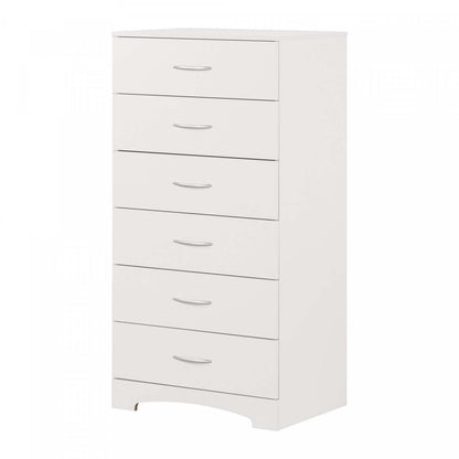 Commode 6 tiroirs Step One - Blanc pur | Commode 6 tiroirs Step One - Blanc massif