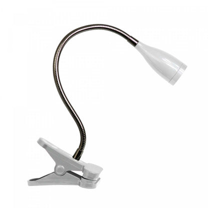 Simple Designs Flexible Gooseneck LED Clip Desk Lamp - Silver|Lampe de bureau à DEL de Simple Designs à pince et à col de cygne flexible - argent