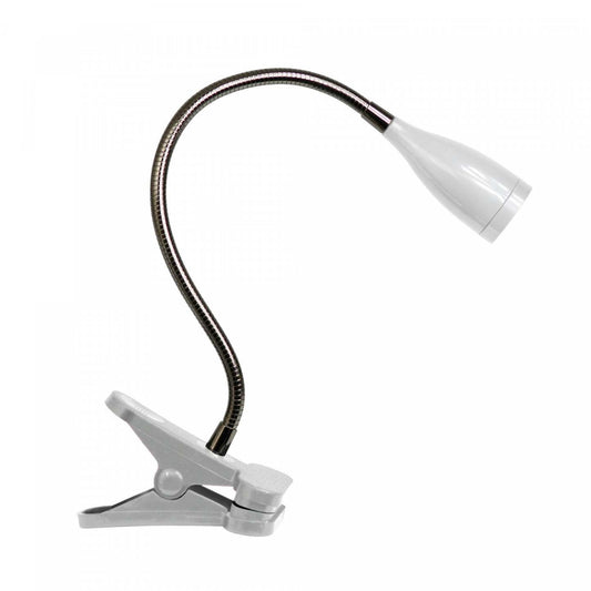 Simple Designs Flexible Gooseneck LED Clip Desk Lamp - Silver|Lampe de bureau à DEL de Simple Designs à pince et à col de cygne flexible - argent
