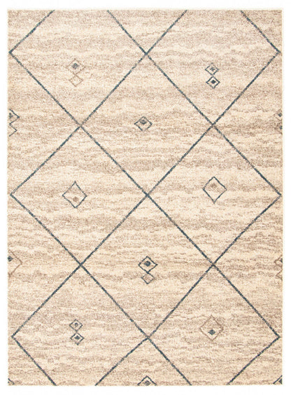 Tapis Grande Ivoire/Bleu 3'11 X 5'7|Tapis Grande Ivoire / Bleu 3pi 11 po X 5pi 7po| D26IDP1N|Carpette Grande ivoirebleue 3 pi 11 po x 5 pi 7 po|D26IDP1N