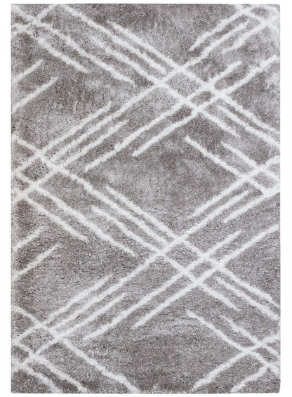 Ker Grey Lines 3x5 Area Rug|Carpette Ker grise à rayures 3 x 5|D80GZL3U