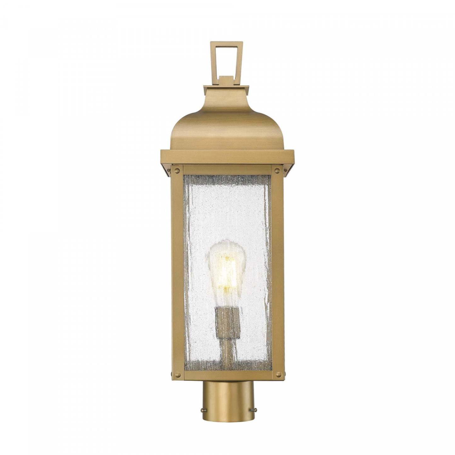 Madrid 1 Light Outdoor Post Light, Weathered Brass Lamp | Lampadaire D’exterieur A 1 lampe Madrid, Laiton Vieilli