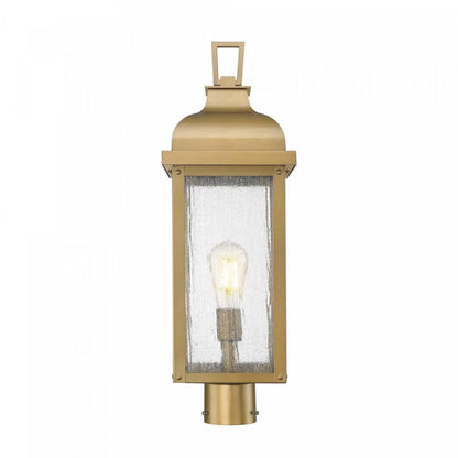 Madrid 1 Light Outdoor Post Light, Weathered Brass Lamp | Lampadaire D’exterieur A 1 lampe Madrid, Laiton Vieilli
