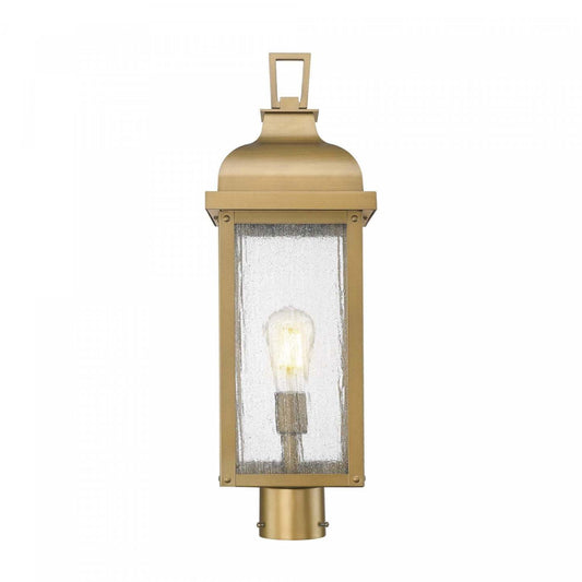 Madrid 1 Light Outdoor Post Light, Weathered Brass Lamp | Lampadaire D’exterieur A 1 lampe Madrid, Laiton Vieilli