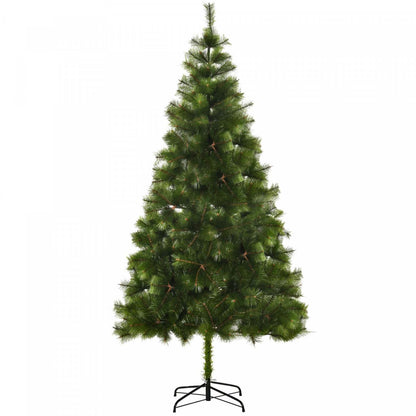 Homcom Arbre De Noël Artificiel De 7 Pieds Avec Des Pointes De Branches Réalistes Vert|Homcom Arbre De Noël Artificiel De 7 Pieds Avec 505 Branches