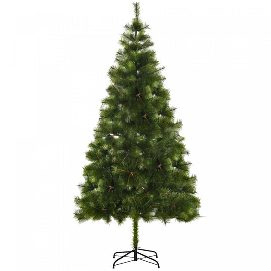 Homcom Arbre De Noël Artificiel De 7 Pieds Avec Des Pointes De Branches Réalistes Vert|Homcom Arbre De Noël Artificiel De 7 Pieds Avec 505 Branches