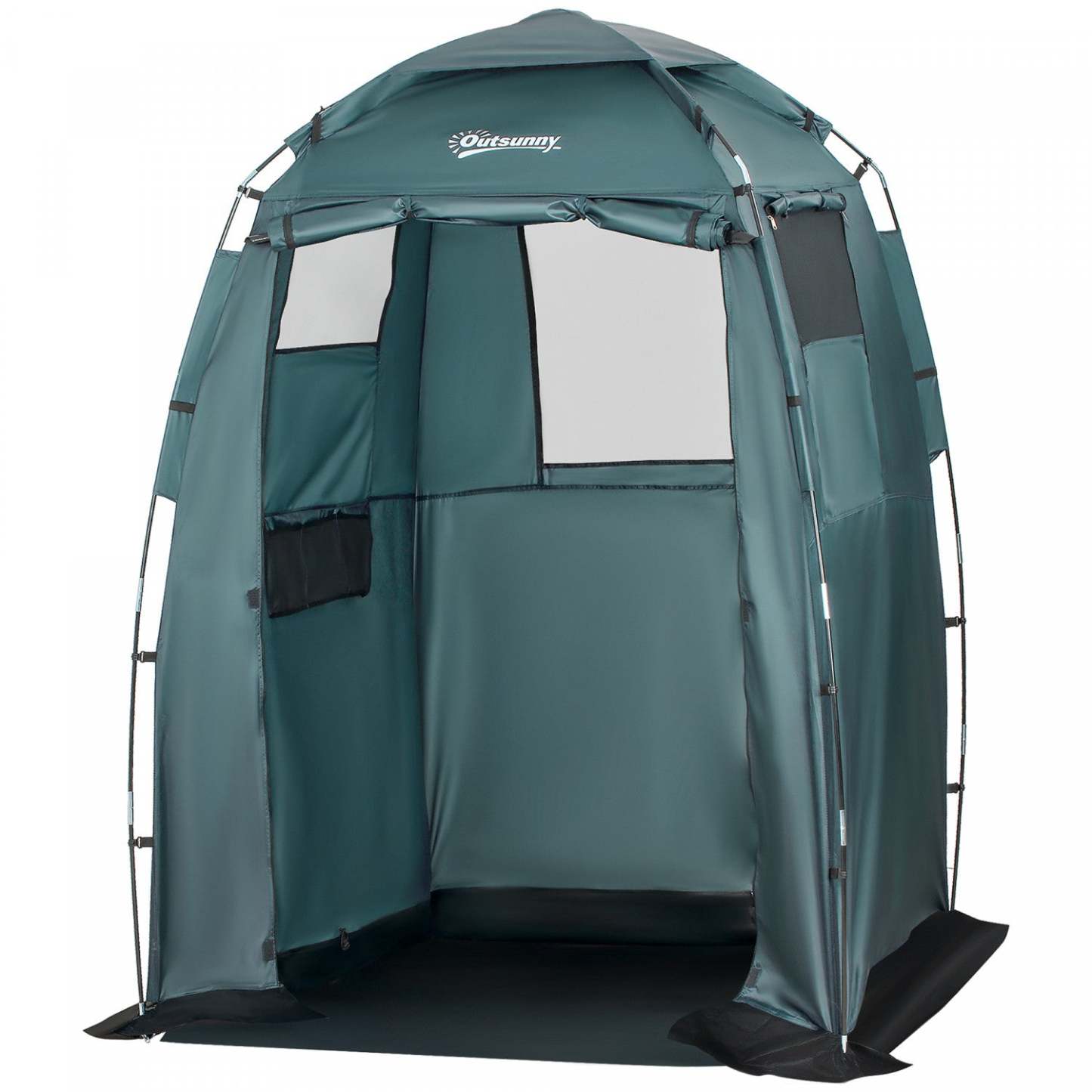 Outsunny 60 X 60 X 82 Tente De Douche Extra Large Salle De Changement Intimité Portable Abri De Camping Avec|Outsunny Tente De Douche De Camping Pop Up Pliable Portable Avec Fenêtres, Tapis De Sol Et Sac De Transport