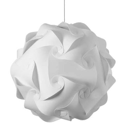 Dainolite Globus 3 Light Pendant Large Polished Chrome Finish White Fabric Lamp|Grand luminaire suspendu Globus de Dainolite en tissu blanc, avec fini chromé poli et 3 ampoules