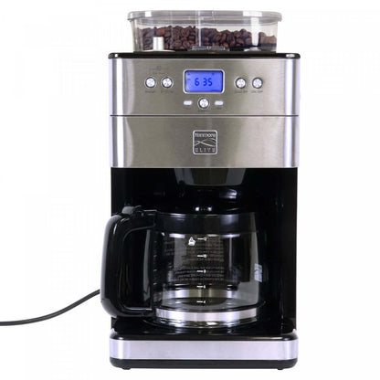 Kenmore Elite Grind &amp; Brew Coffee Maker Stainless Steel - KKECMGBSS|Cafetière à moudre et infuser Kenmore Elite en acier inoxydable - KKECMGBSS