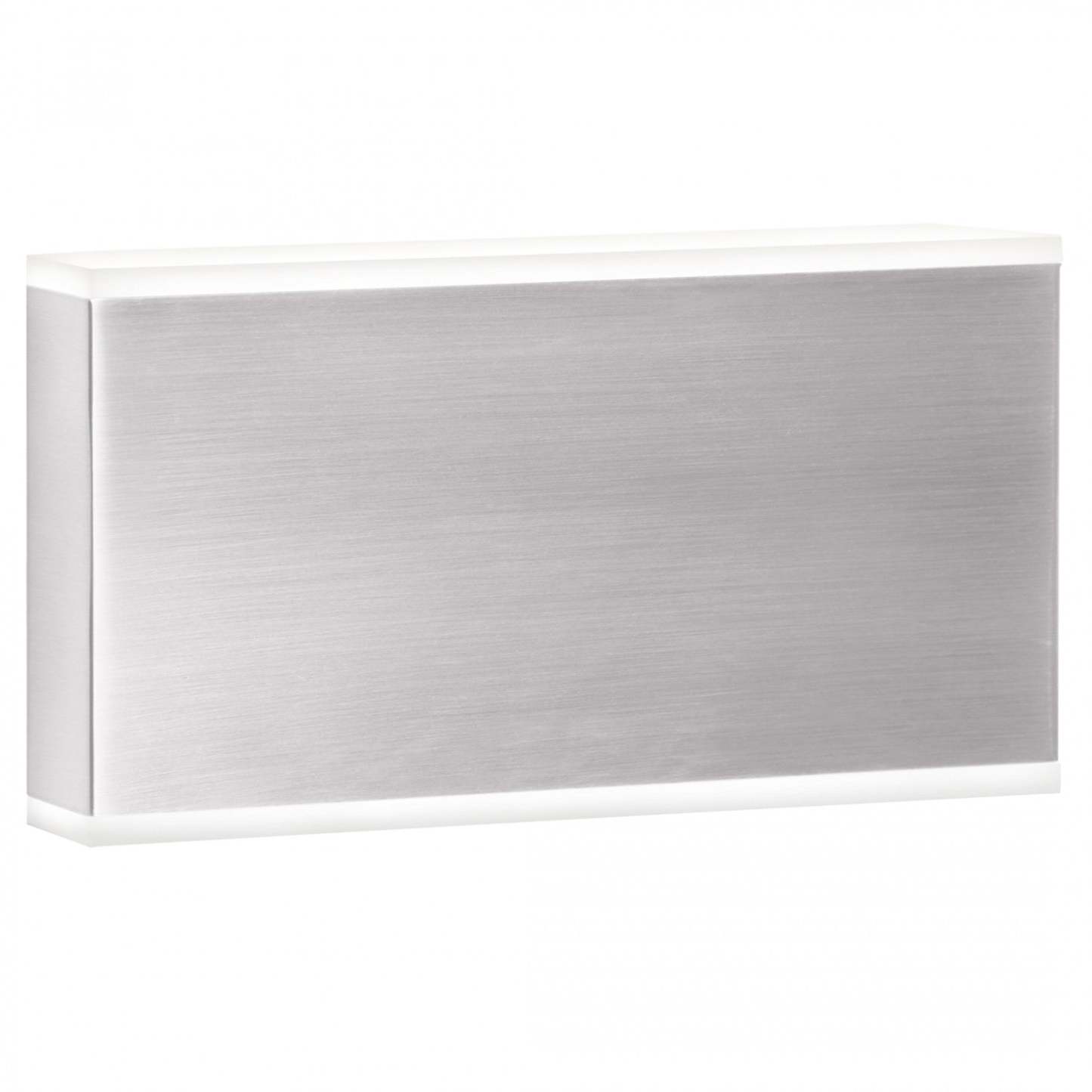 Dainolite Emery LED Wall Sconce 20w Satin Chrome Frosted Acrylic Diffuser Lamp|Applique murale Emery de Dainolite en acrylique givré qui diffuse la lumière, avec fini chromé satiné et ampoule à DEL de 20 W