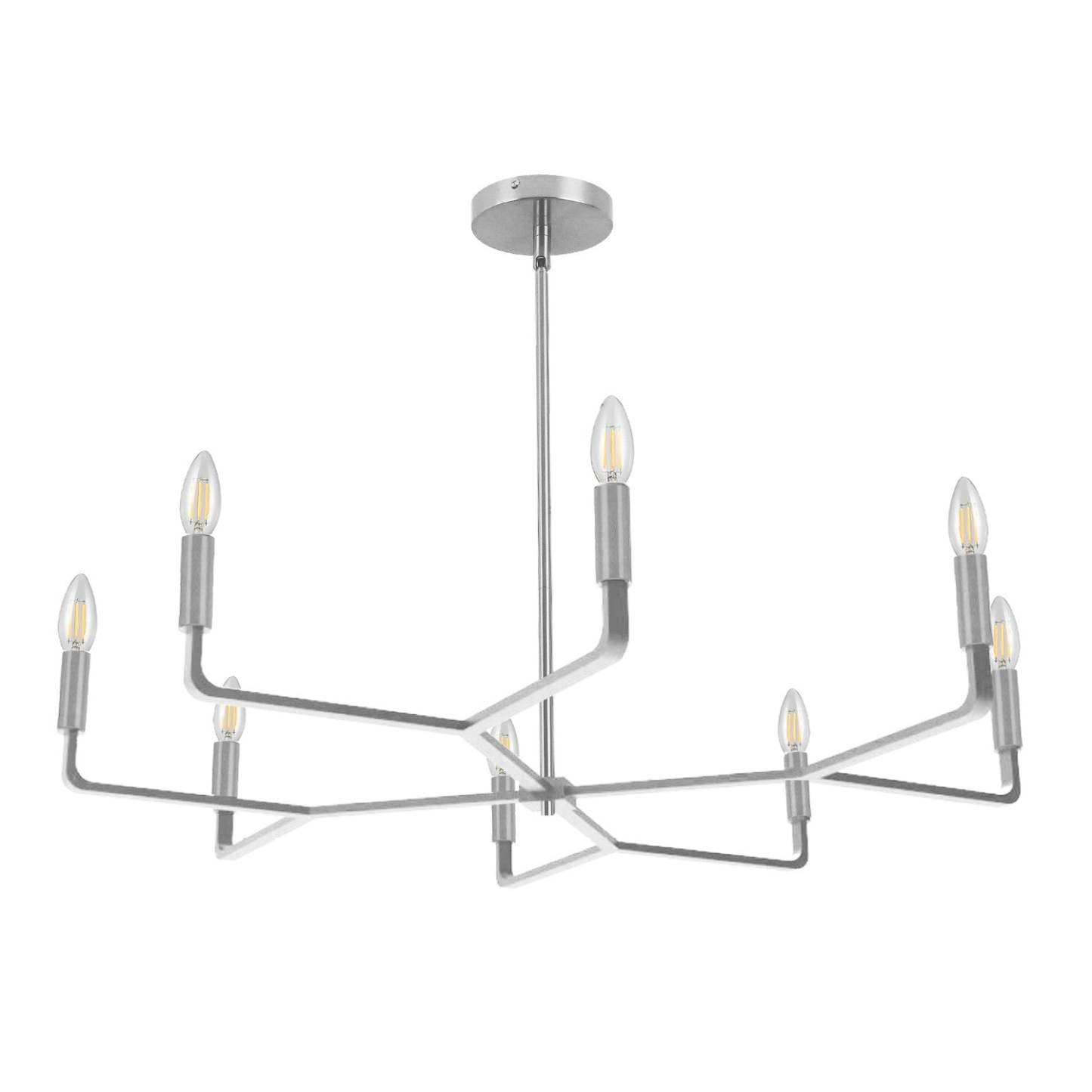 Dainolite Colette 8 Light Chandelier Poli Chrome Lampe|Lustre Colette de Dainolite avec fini chromé poli et 8 ampoules