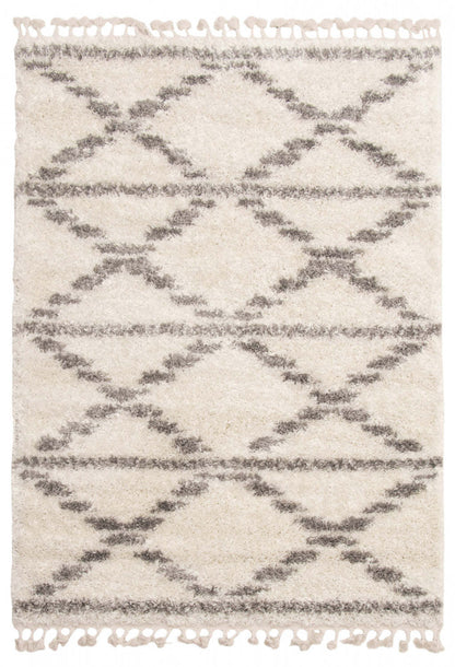 Helma Liv Cream Shag 3'11 X 5'11 Area Rug|Carpette à poil long Helma Liv crème 3 pi 11 po x 5 pi 11 po|D86FSH7U
