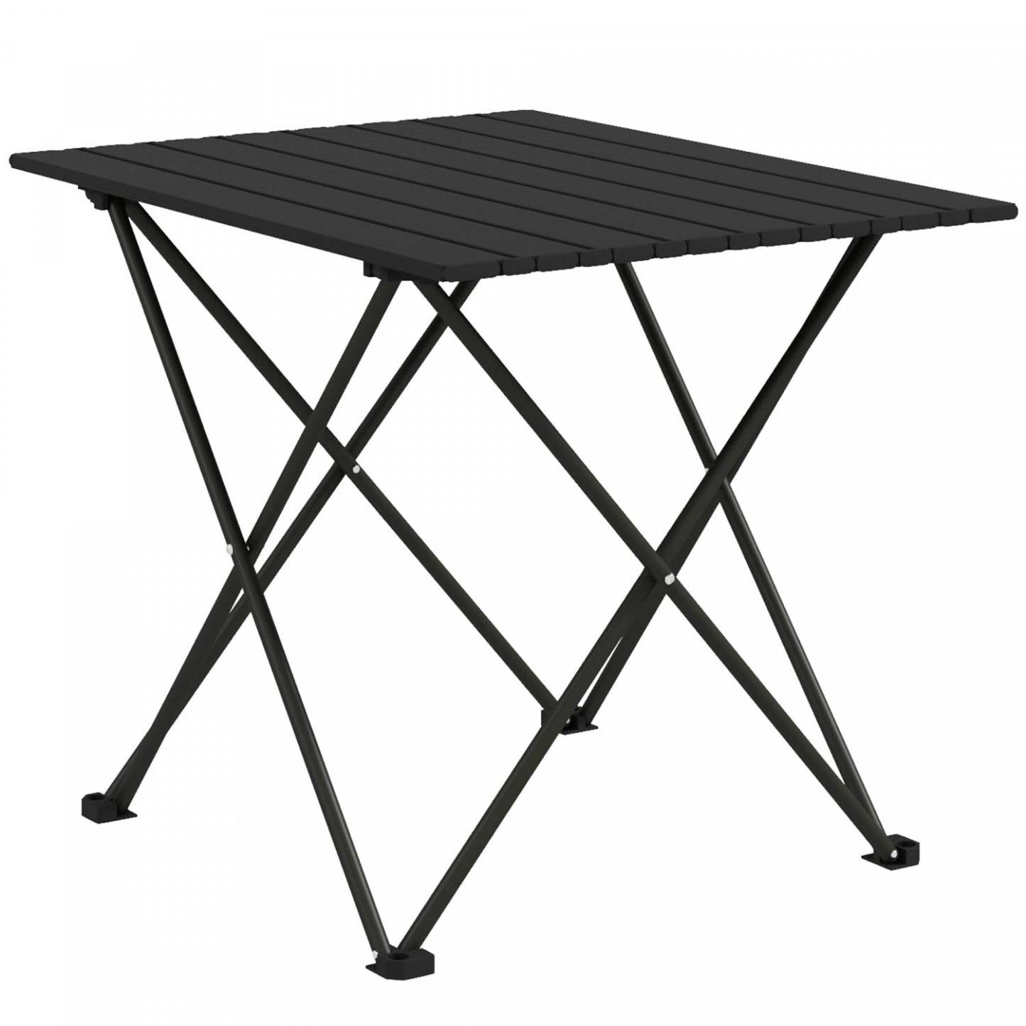 Table de camping pliante Outsunny, table de pique-nique portable avec sac de transport, noire