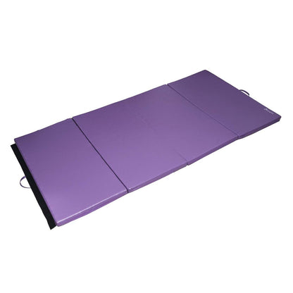 Soozier 4ftx8ftx2inch Tapis De Gymnastique En Cuir Pu Pliant Pour Tumbling Arts De Yoga Exercice 4 Panneau (|Soozier 4ft X 8ft X 2inch Tapis De Gymnastique Tri-plies Avec Poignees De Transport, Violet