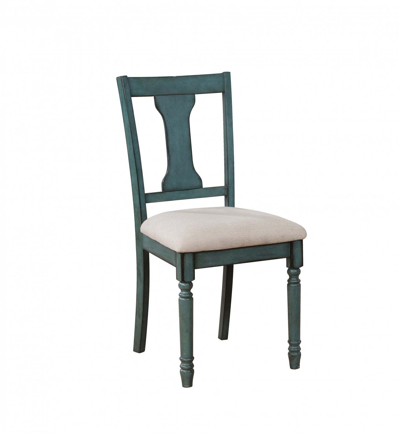 Willow Fabric Teal Dining Chair - Set of 2|Chaise de salle à manger Willow en tissu bleu sarcelle - ensemble de 2