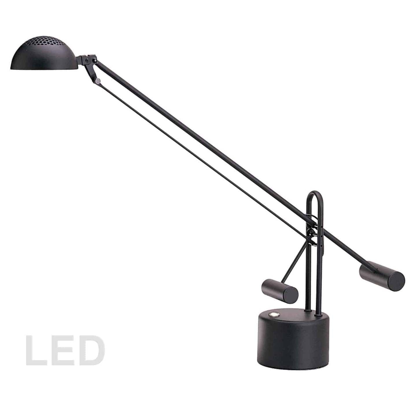 Dainolite LED Desk Lamp 8w Black Finish|Lampe de bureau de Dainolite avec fini noir et ampoule à DEL de 18 W