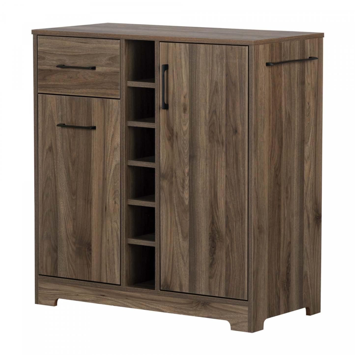 Vietti Meuble bar et rangement pour bouteilles - Noyer naturel | Vietti Bar Cabinet And Bottle Storage - Natural Walnut | D83GXWJH