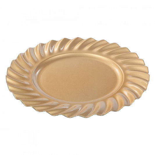 Assiette de Présentation Wavy Gold 13 - Set de 6 Vaisselle|Assiette de présentation ondulée dorée de 13 po - ensemble de 6