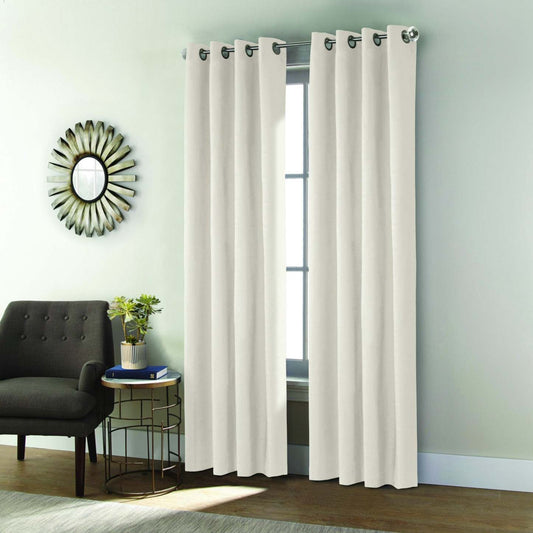 Shadow Off-White Grommet Curtain Panel - 52 X 95|Panneau de rideau à œillets Shadow blanc cassé - 52 po x 95 po