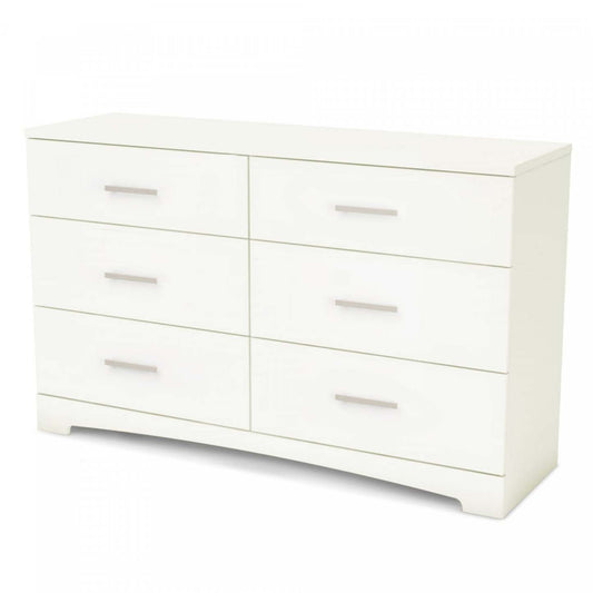 Commode Gramercy à 6 tiroirs - Blanc pur | Commode Gramercy 6 Tiroirs - Blanc Solide