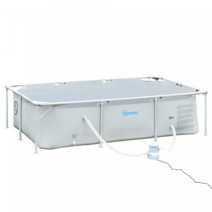 Outsunny 8,3' X 5' X 26 Cadre de piscine hors sol, gris