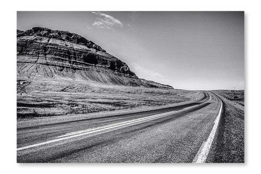 Route de montagne en Islande et paysage naturel pittoresque 28 x 42 po : Cadre d'art mural et panneau de tissu | D44GNDBE