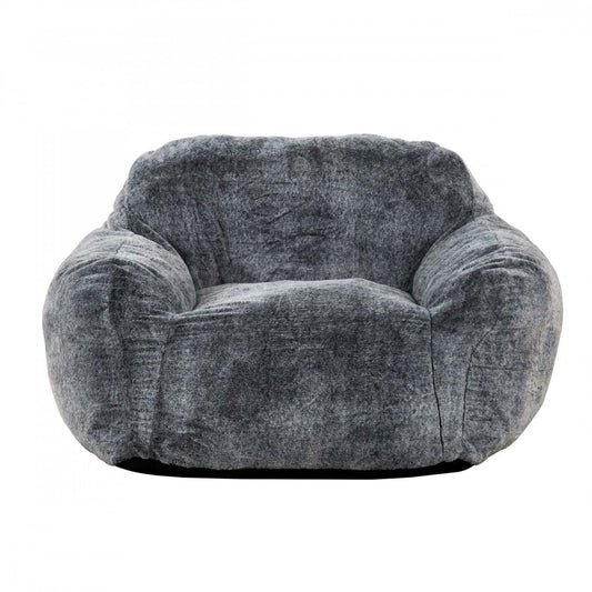 Sealy Tore Faux Fur High Density Foam Bean Bag Chair - Blue|Fauteuil poire Tore de Sealy en fausse fourrure avec mousse à mémoire de forme