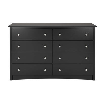 Commode Jade 8 tiroirs - Noir|Commode Jade à 8 tiroirs - noire