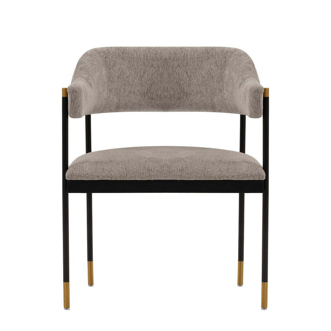 Manhattan Comfort Modern Lia Chenille Dining Chair - Stone|Chaise de salle à manger moderne Lia de Manhattan Comfort en chenille - pierre