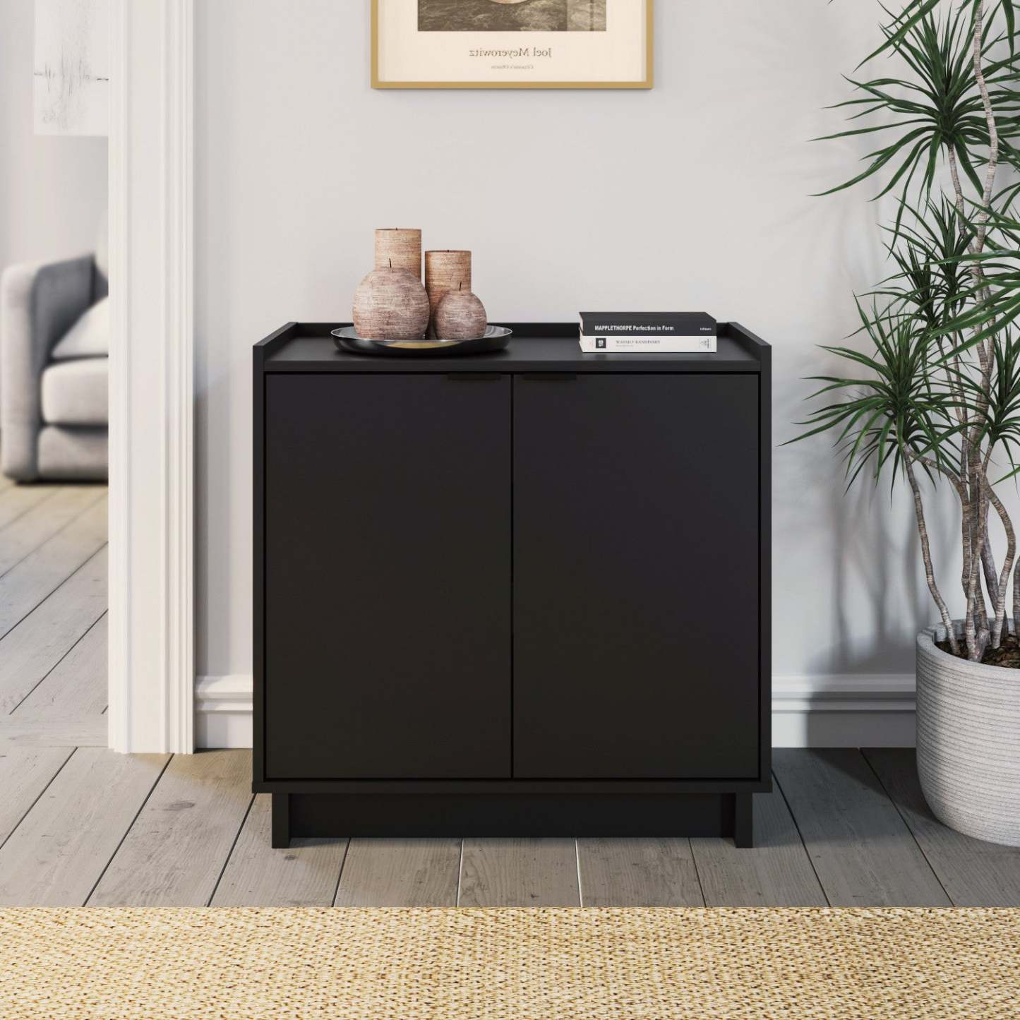 Prepac Simply Modern 2-Door Console Buffet - Noir|Console Simply Modern de Prepac à 2 portes - noire