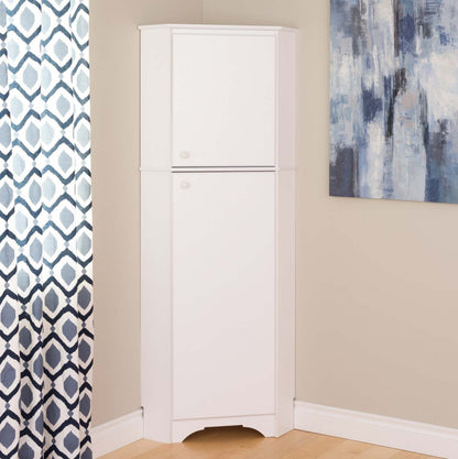 Elite Tall 2-Door Corner Storage Cabinet - Blanc|Armoire de rangement haute en coin Elite à 2 portes - blanche