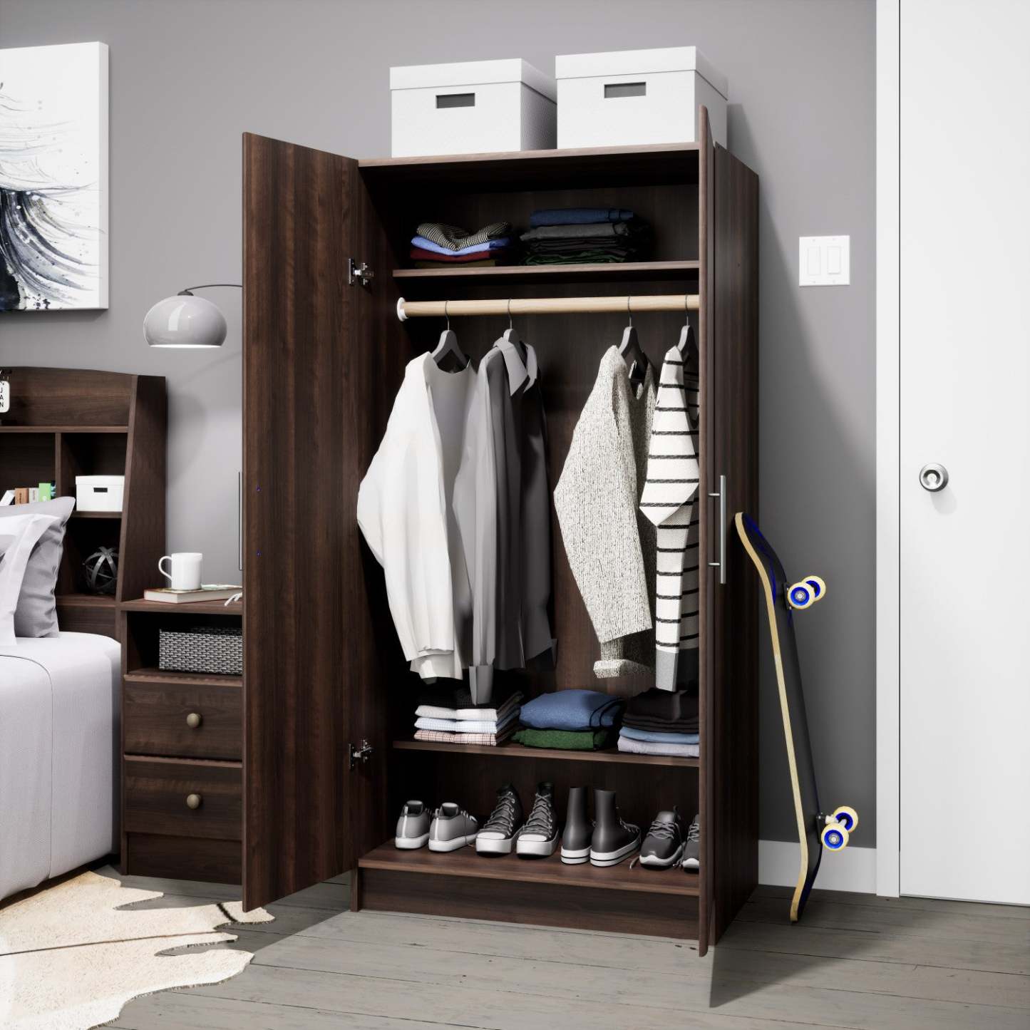 Armoire-penderie Elite 32 - Espresso|Armoire-penderie Elite de 32 po - expresso